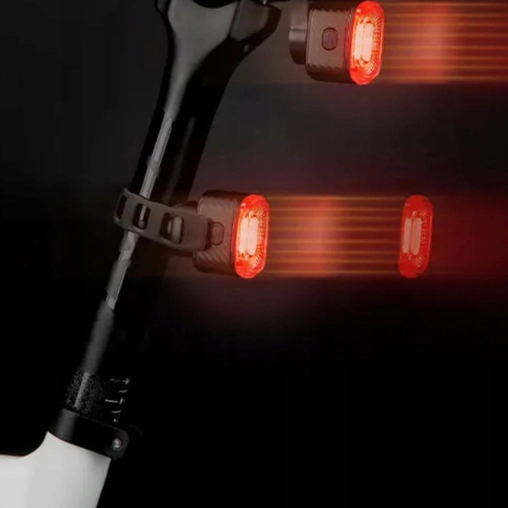 Rockbros Q2S LED Rear Bike Light with Smart Stop System + USB-C - USB-A Cable - Black_3