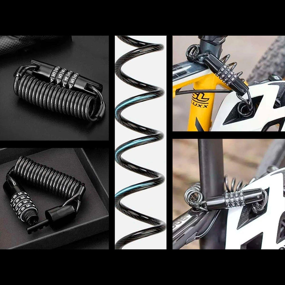 Rockbros T609 bicycle lock with 1.5 m combination - black_5