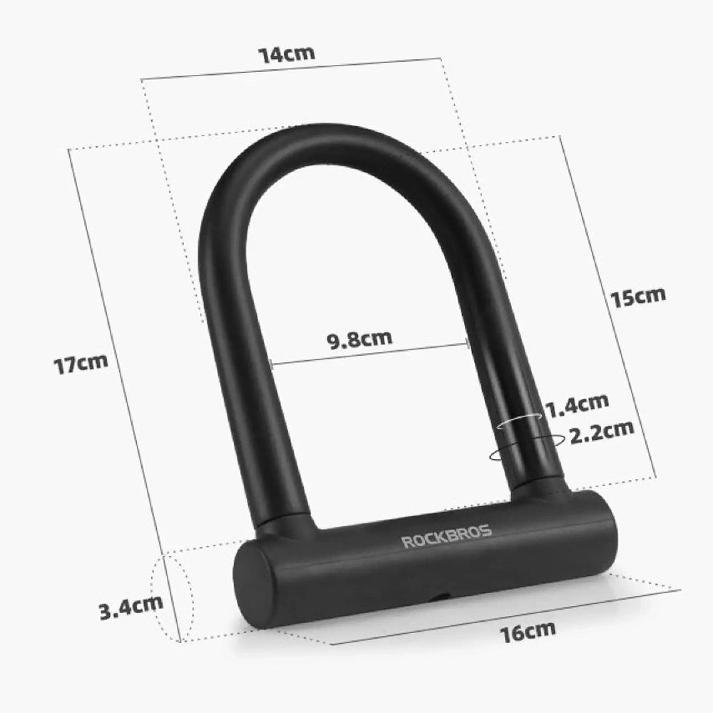 Rockbros RKS610-BK U-lock bicycle lock - black_3