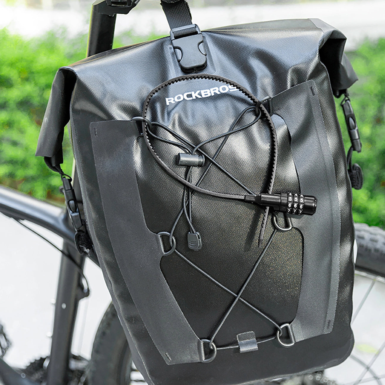 Rockbros 3240001001 bicycle lock for 0.5 m combination - black_9