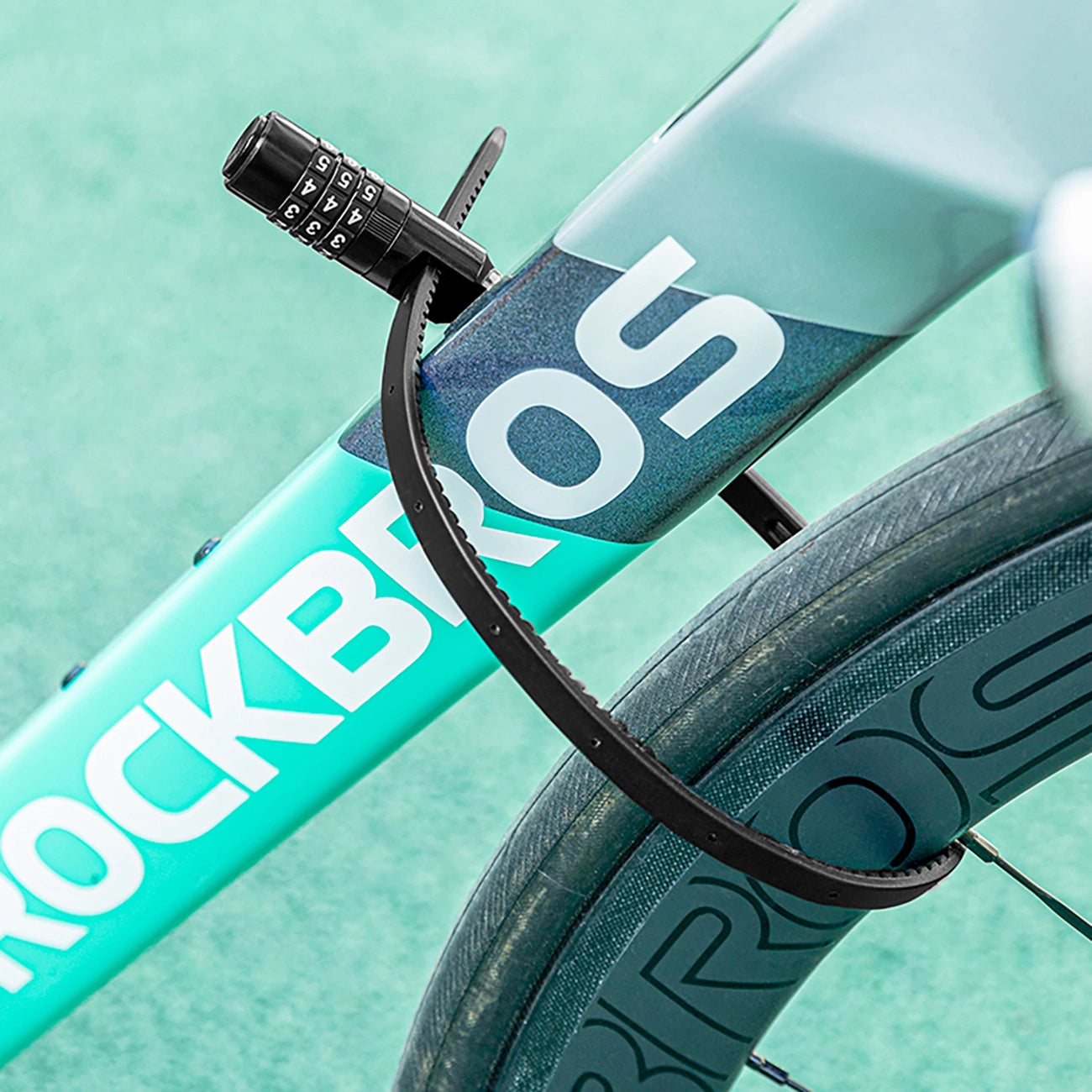 Rockbros 3240001001 bicycle lock for 0.5 m combination - black_12