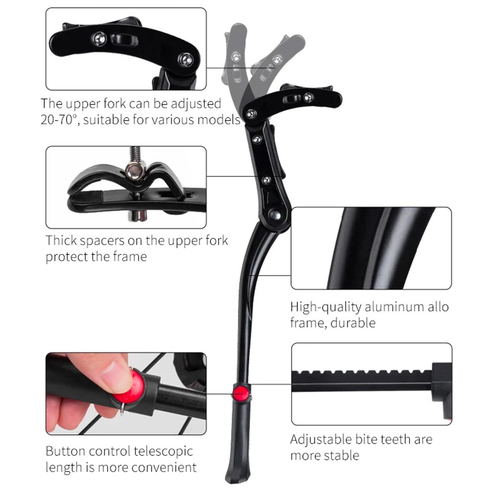 Rockbros JC1005BK bicycle kickstand - black_3