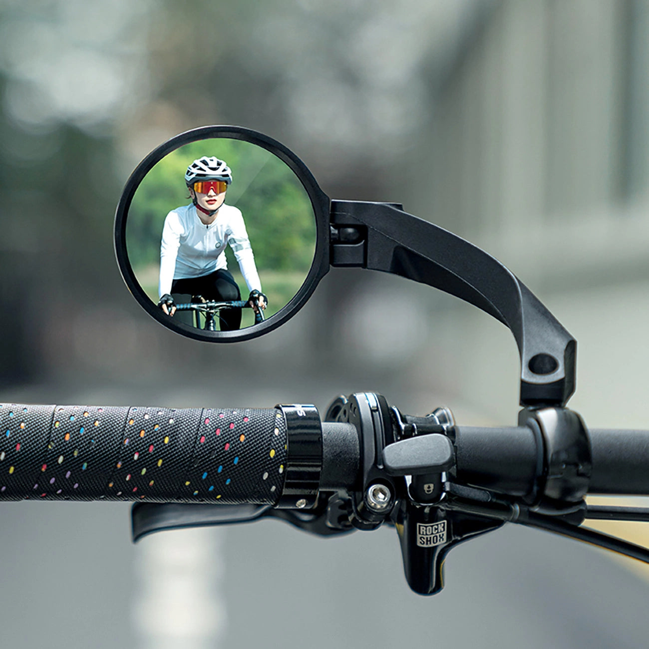 Rockbros 26210001003 rear-view left bicycle mirror - black_1