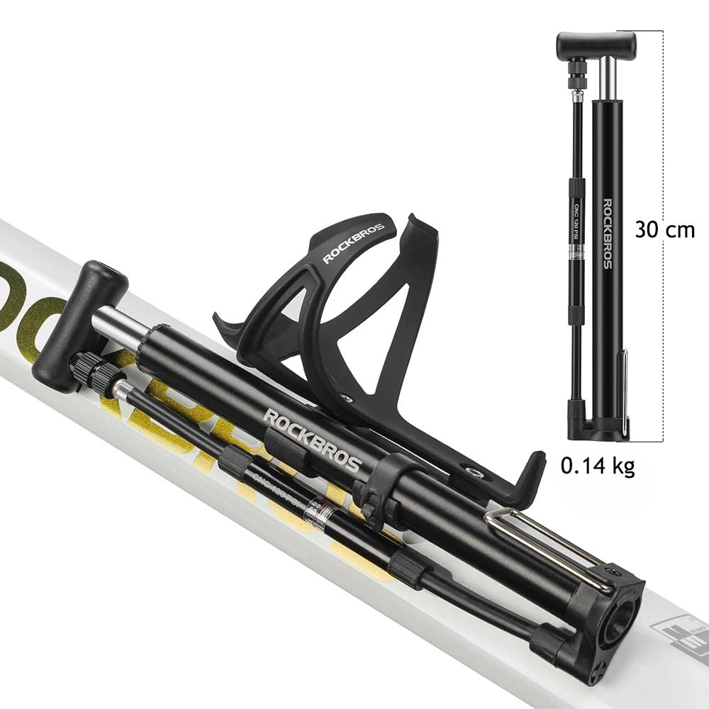 Rockbros 42322821001 floor bicycle pump - black_2