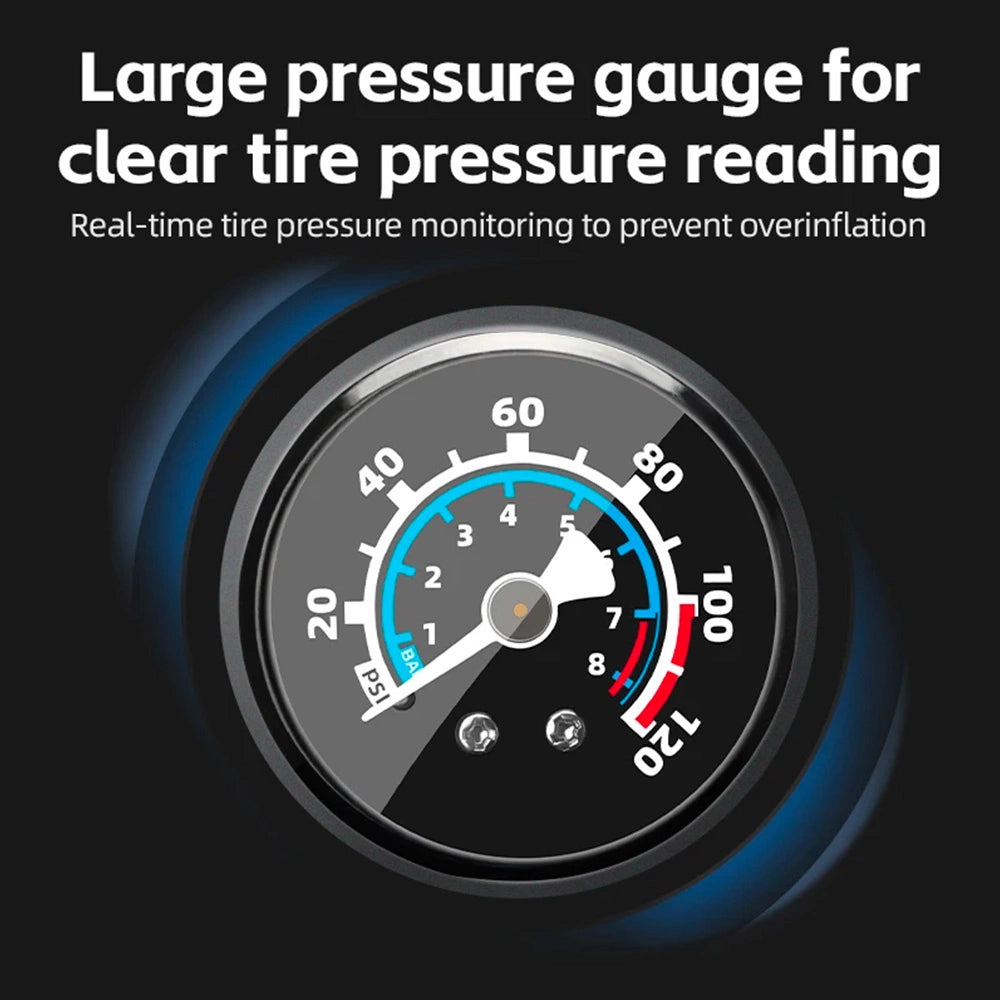 Rockbros 42310006001 bicycle pump with pressure gauge - black_5