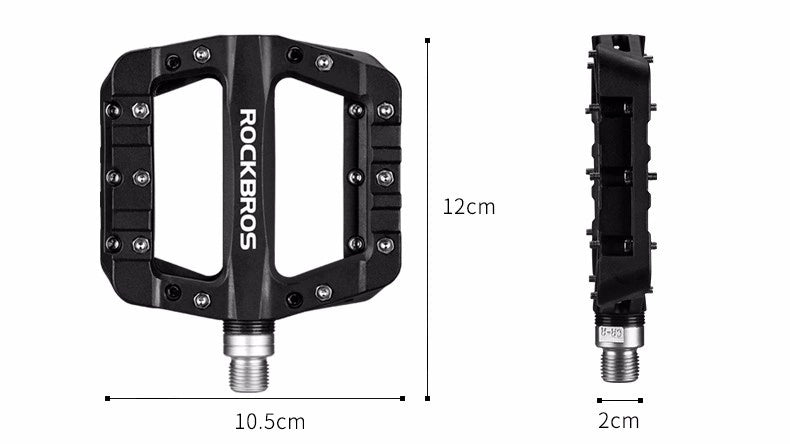 Rockbros 2017-12CBK Nylon Bicycle Pedal Set - Black_2