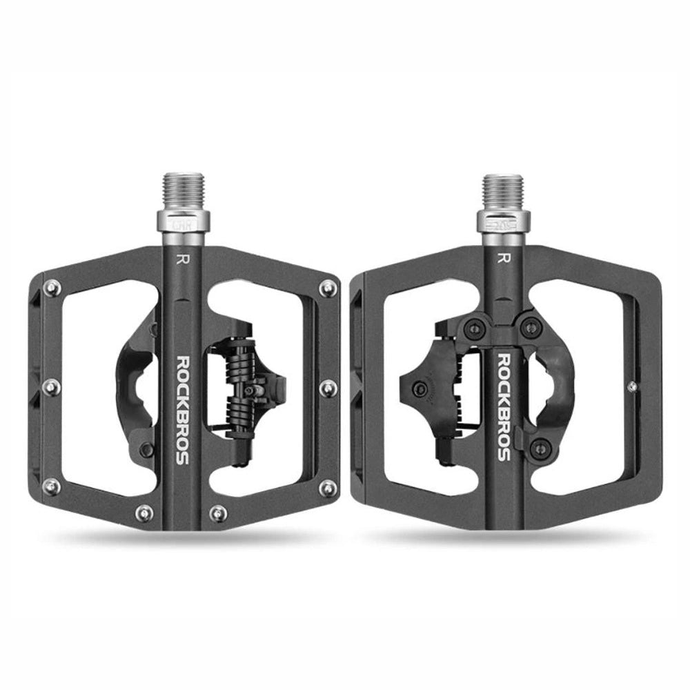 Rockbros PD15-BK Aluminum Alloy Bicycle Pedal Set - Black_1