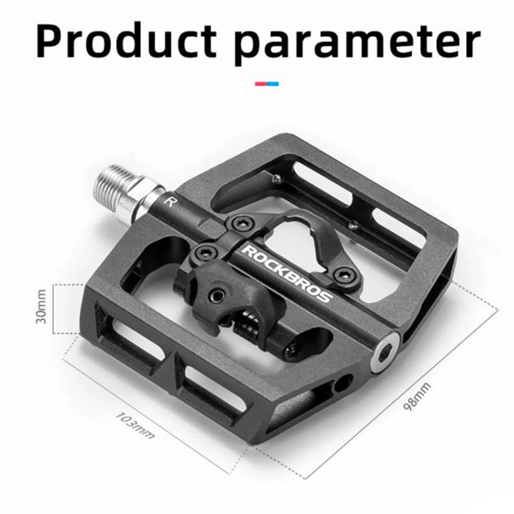 Rockbros PD15-BK Aluminum Alloy Bicycle Pedal Set - Black_3