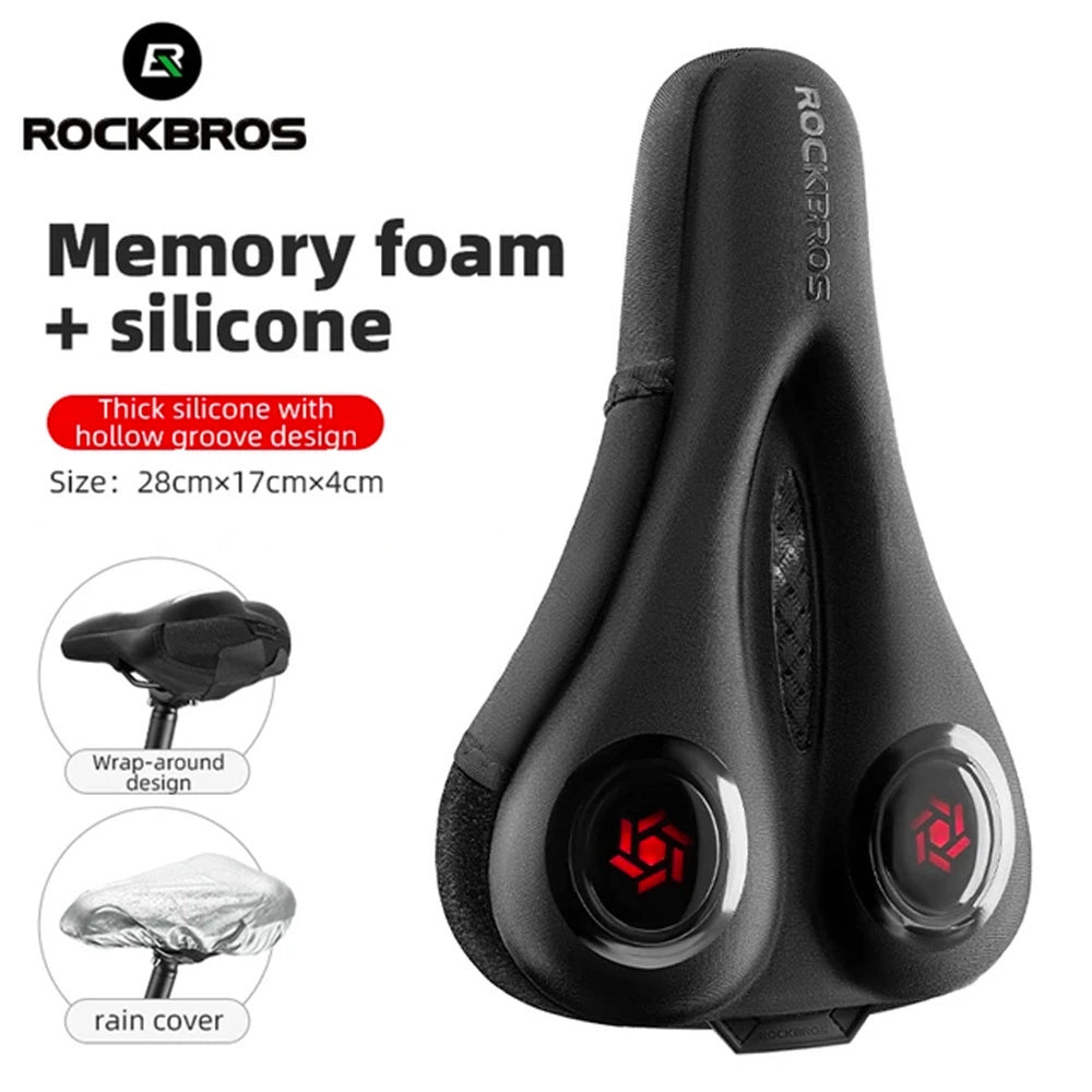 Rockbros LF044R saddle cover + rain cover - black and red_1