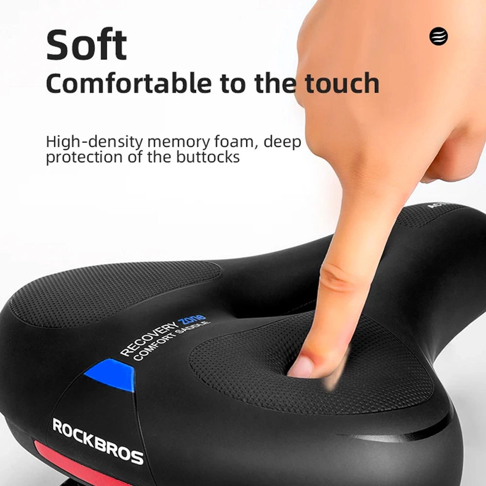 Rockbros AQ-6090B bicycle saddle - black and blue_1