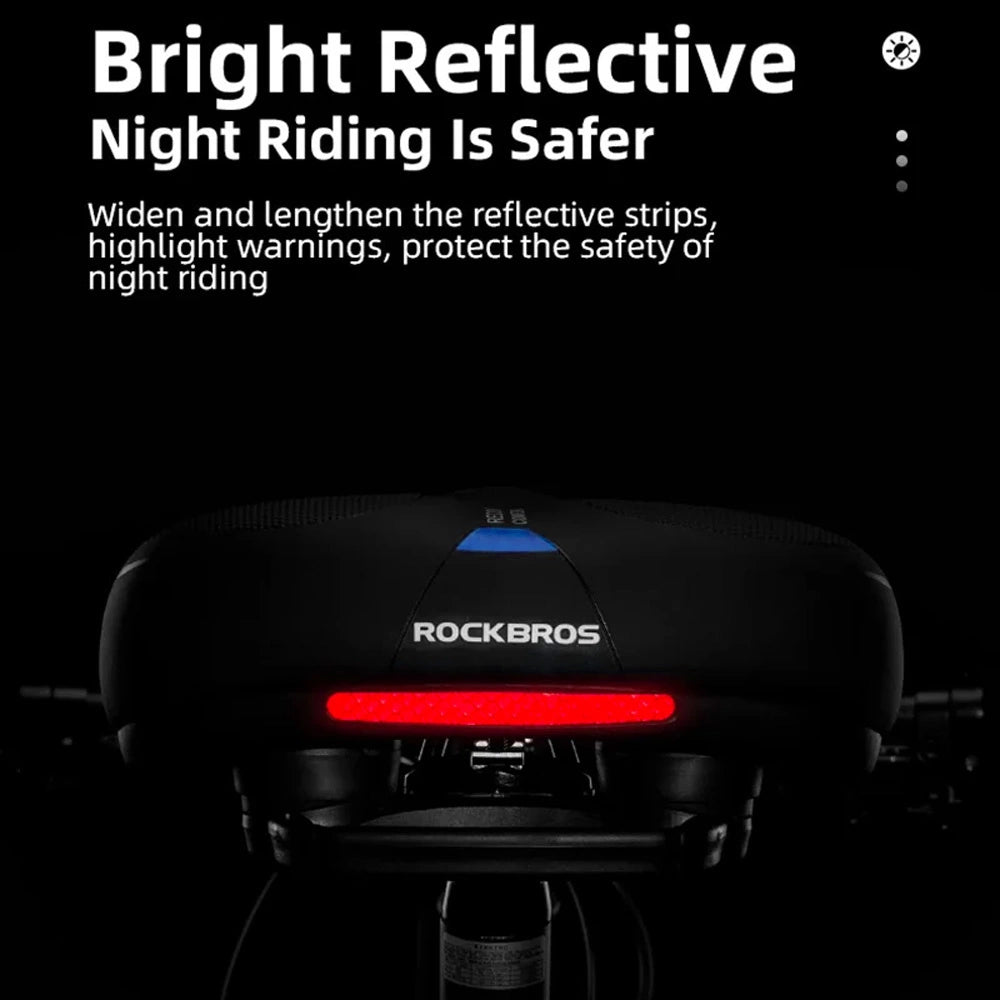 Rockbros AQ-6090B bicycle saddle - black and blue_3