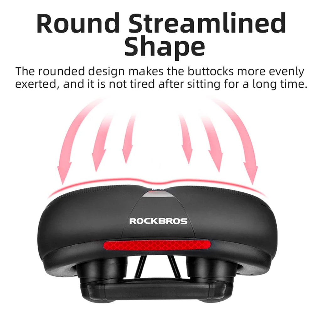 Rockbros AQ-6090R bicycle saddle - black and red_1