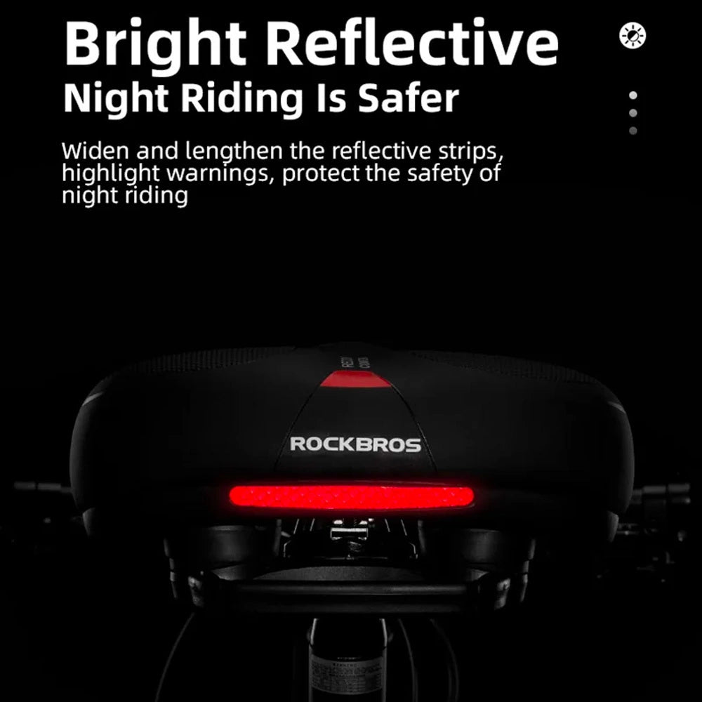 Rockbros AQ-6090R bicycle saddle - black and red_5