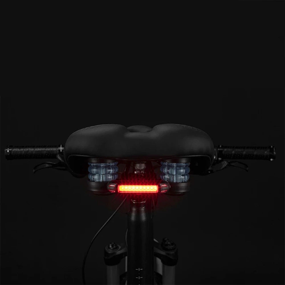 Rockbros 38218916002 MTB bicycle saddle + lamp - black_2
