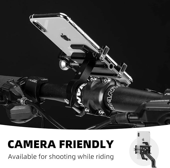 Rockbros 699-BK Aluminum Alloy Bicycle Phone Holder - Black_6