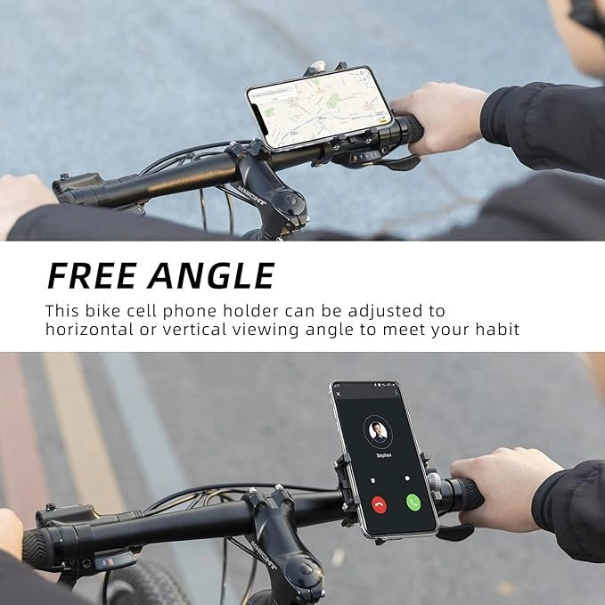Rockbros 699-BK Aluminum Alloy Bicycle Phone Holder - Black_7