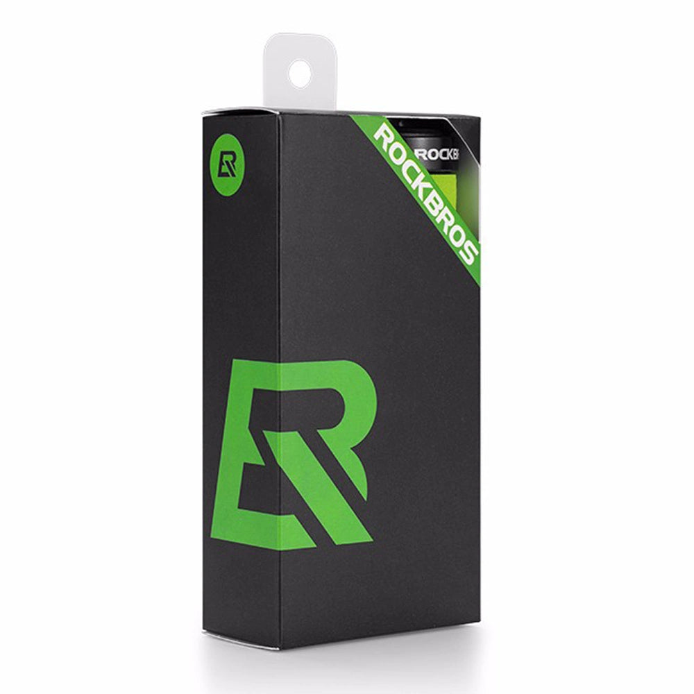 Rockbros BT1001GNBK sponge bicycle handlebar grips - green and black_4