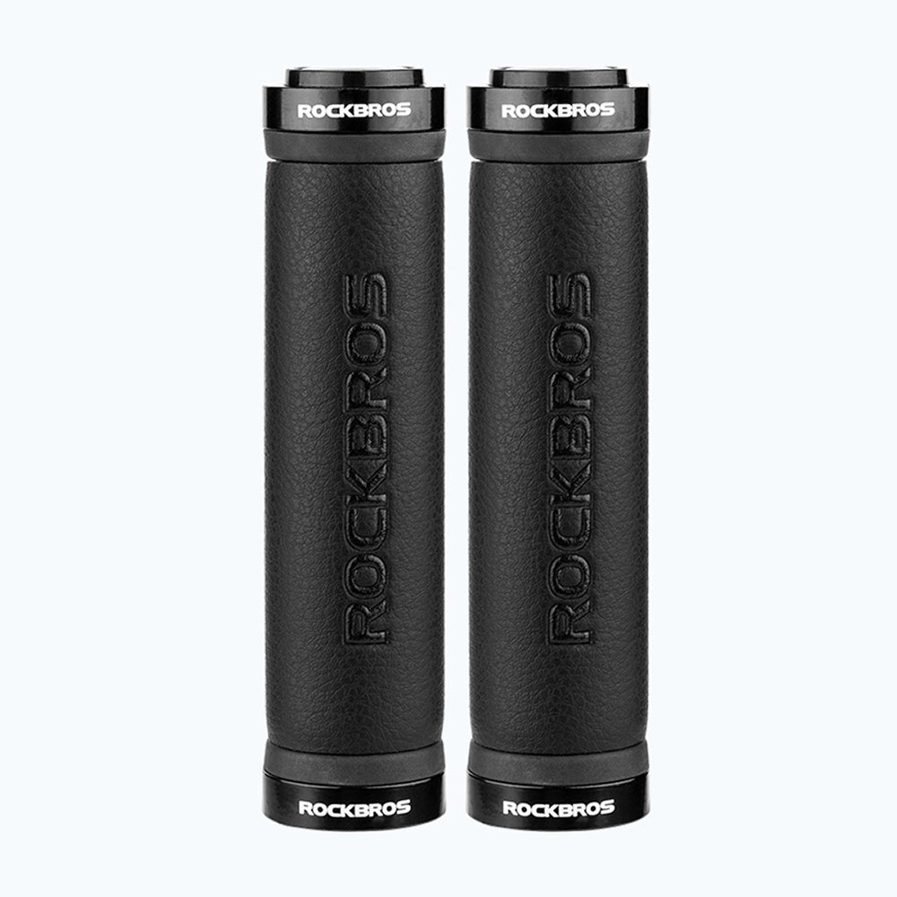 Rockbros 40210003001 microfiber bicycle handlebar grips - black_1