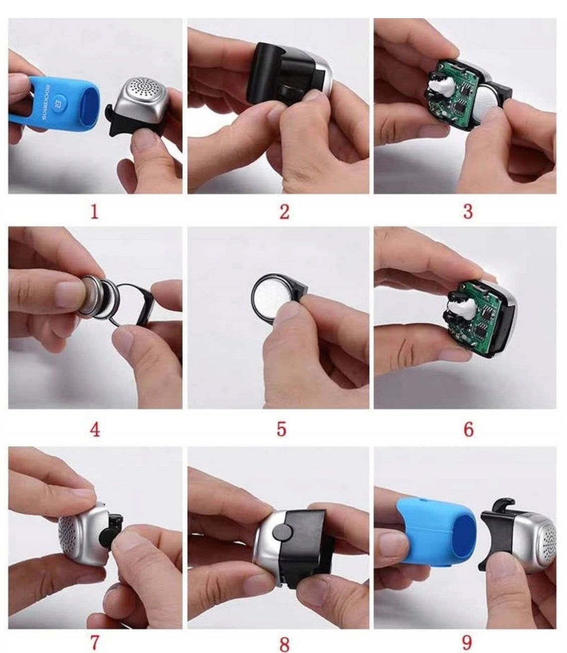 Rockbros CB1709BK electronic bicycle bell - black_5