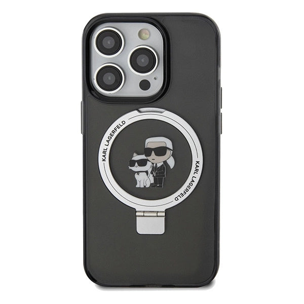 Karl Lagerfeld Ring Stand Karl&Choupette MagSafe case for iPhone 14 Pro Max - black_2