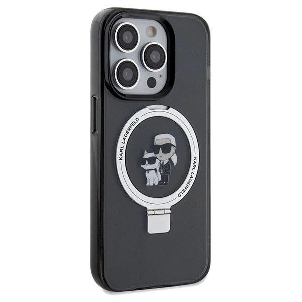 Karl Lagerfeld Ring Stand Karl&Choupette MagSafe case for iPhone 14 Pro Max - black_3