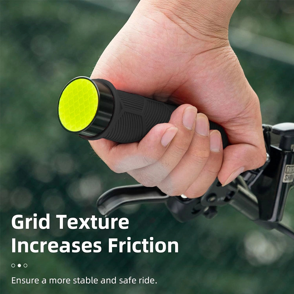 Rockbros 40720007001 bicycle grips with reflector - black_2