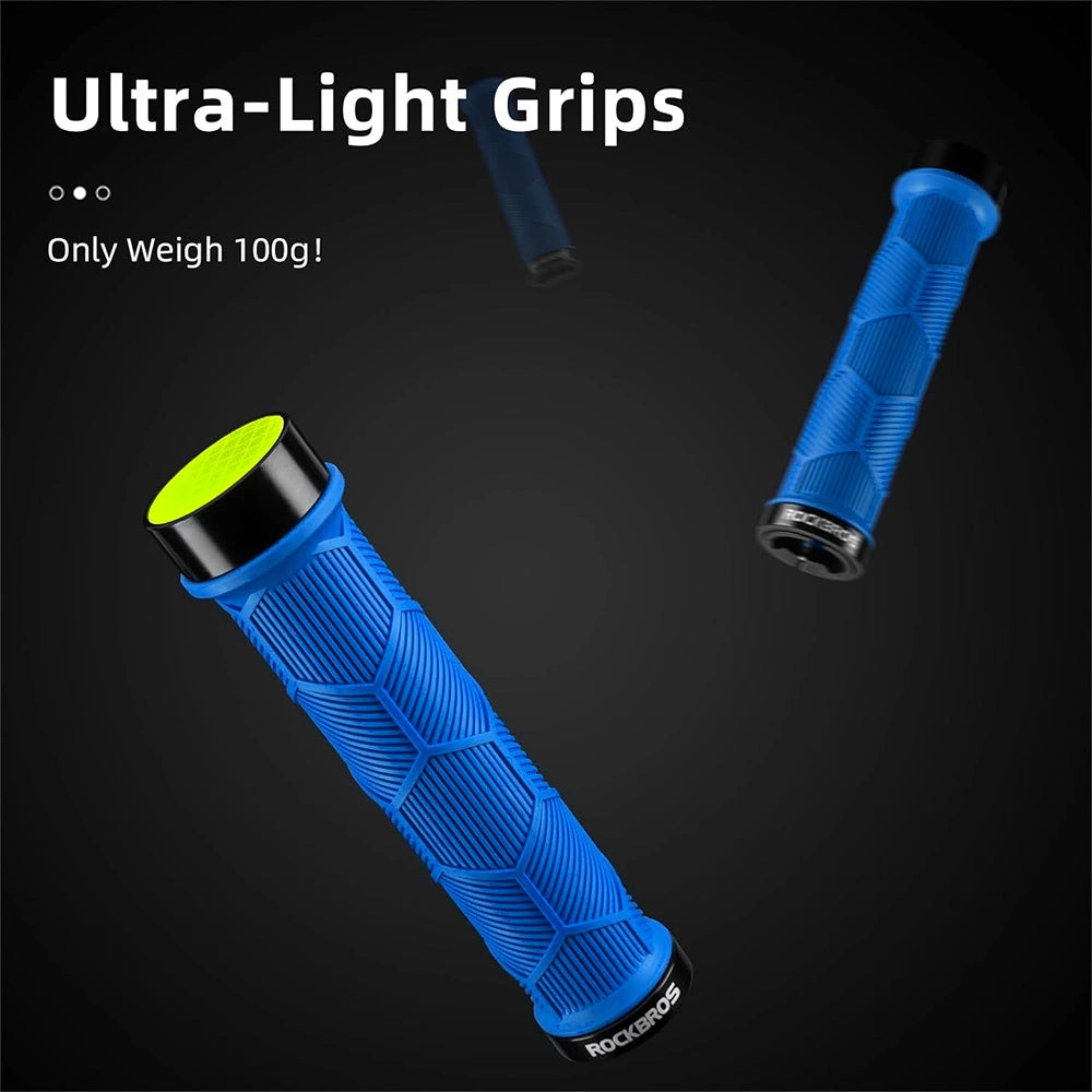 Rockbros 40720007003 bicycle grips with reflector - blue_2