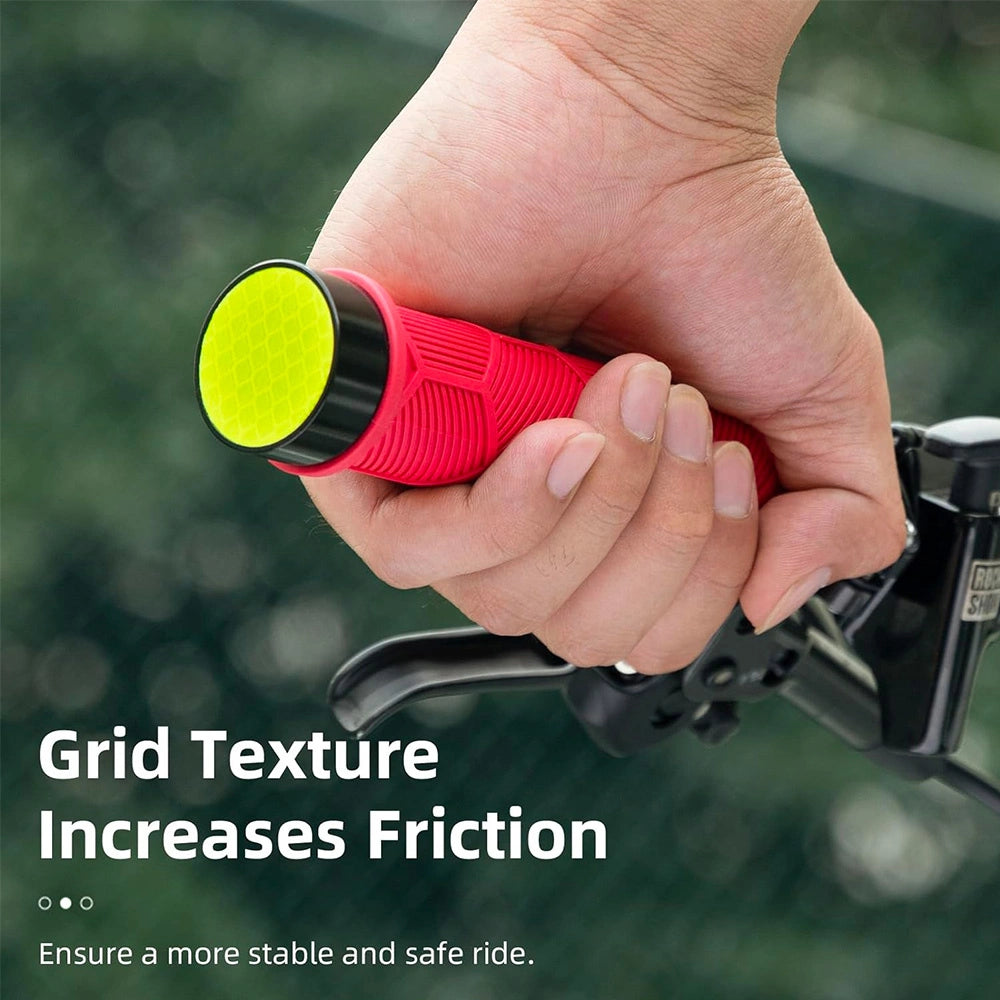 Rockbros 40720007002 bicycle grips with reflector - red_4