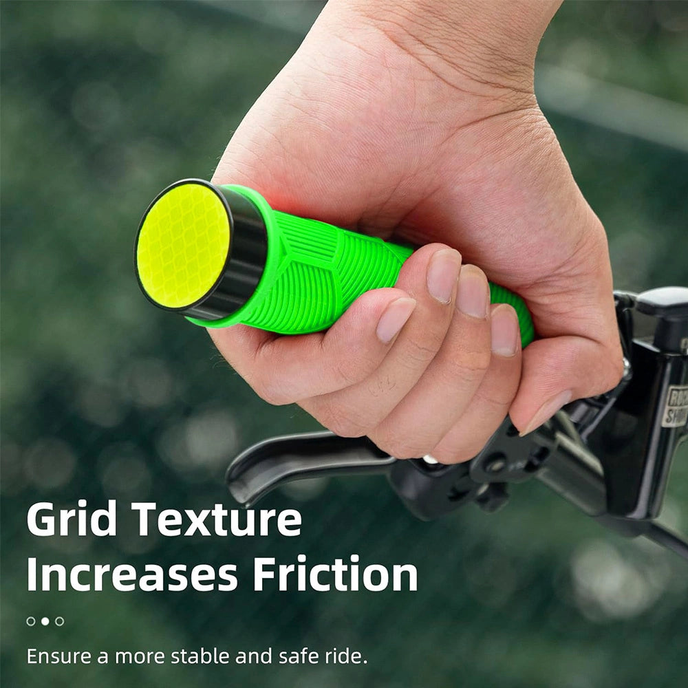 Rockbros 40720007005 bicycle grips with reflector - green_1