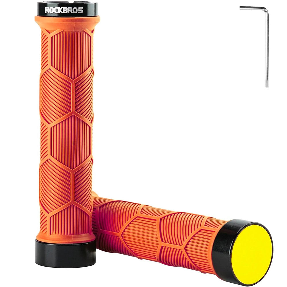 Rockbros 40720007004 bicycle grips with reflector - orange_0