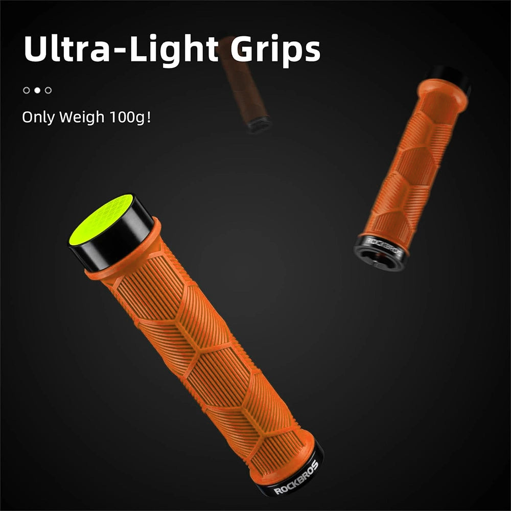 Rockbros 40720007004 bicycle grips with reflector - orange_3