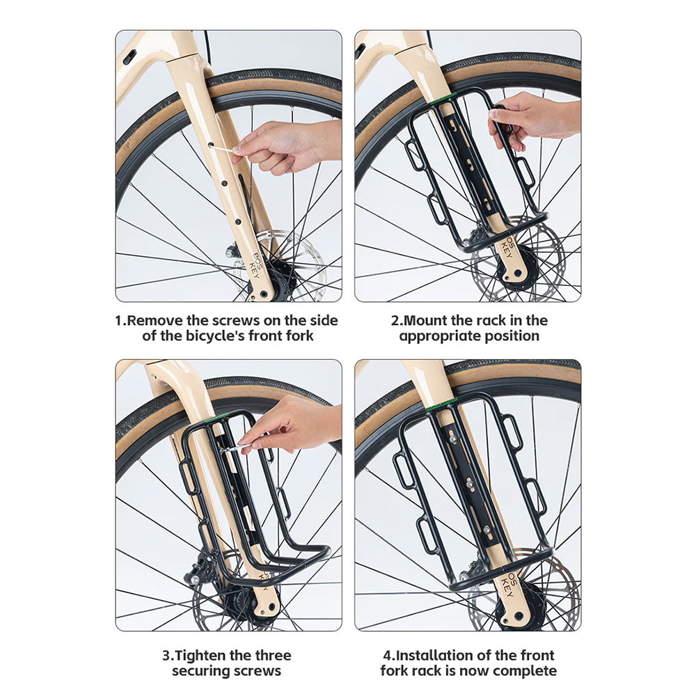 Rockbros 33210010001 front bicycle shelf for bicycle fork - black_6