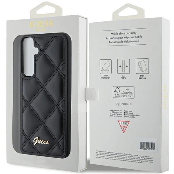 Guess GUHCS23FEPSQSQSK S23 FE S711 black/black hardcase Quilted Metal Logo_7