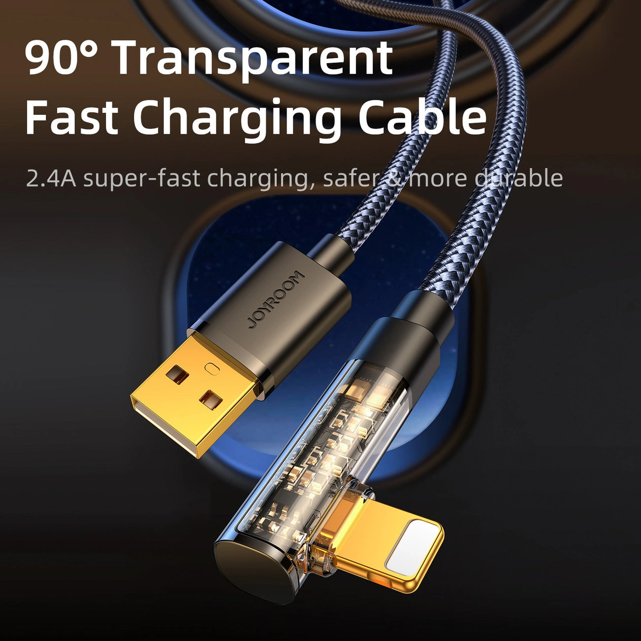 Angle Cable to USB-A / Lightning / 1.2m Joyroom S-UL012A6 (blue)_1