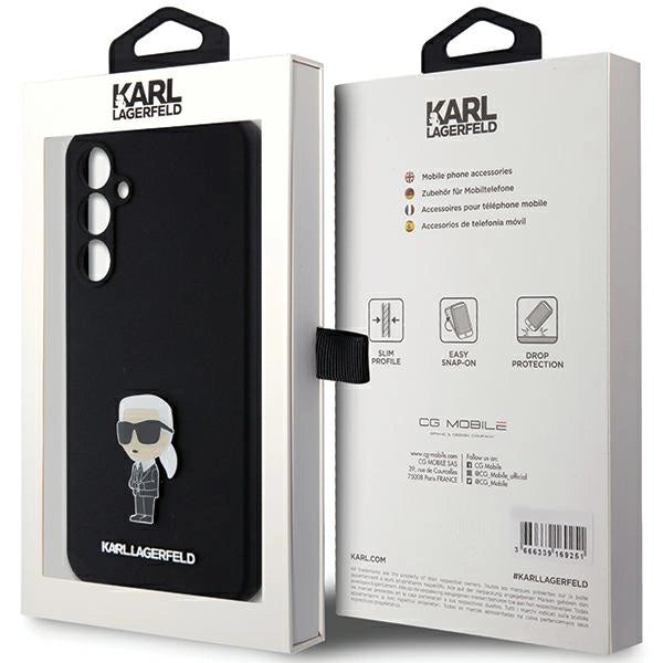 Karl Lagerfeld Silicone Ikonik Metal Pin case for Samsung Galaxy S23 FE - black_7