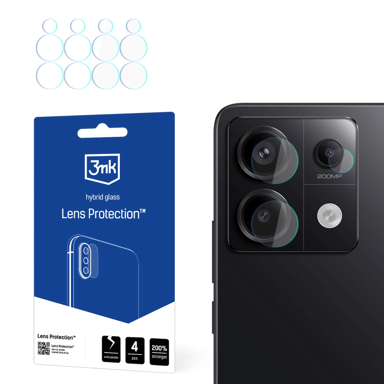 3mk Lens Protection™ hybrid camera glass for Redmi Note 13 Pro_0