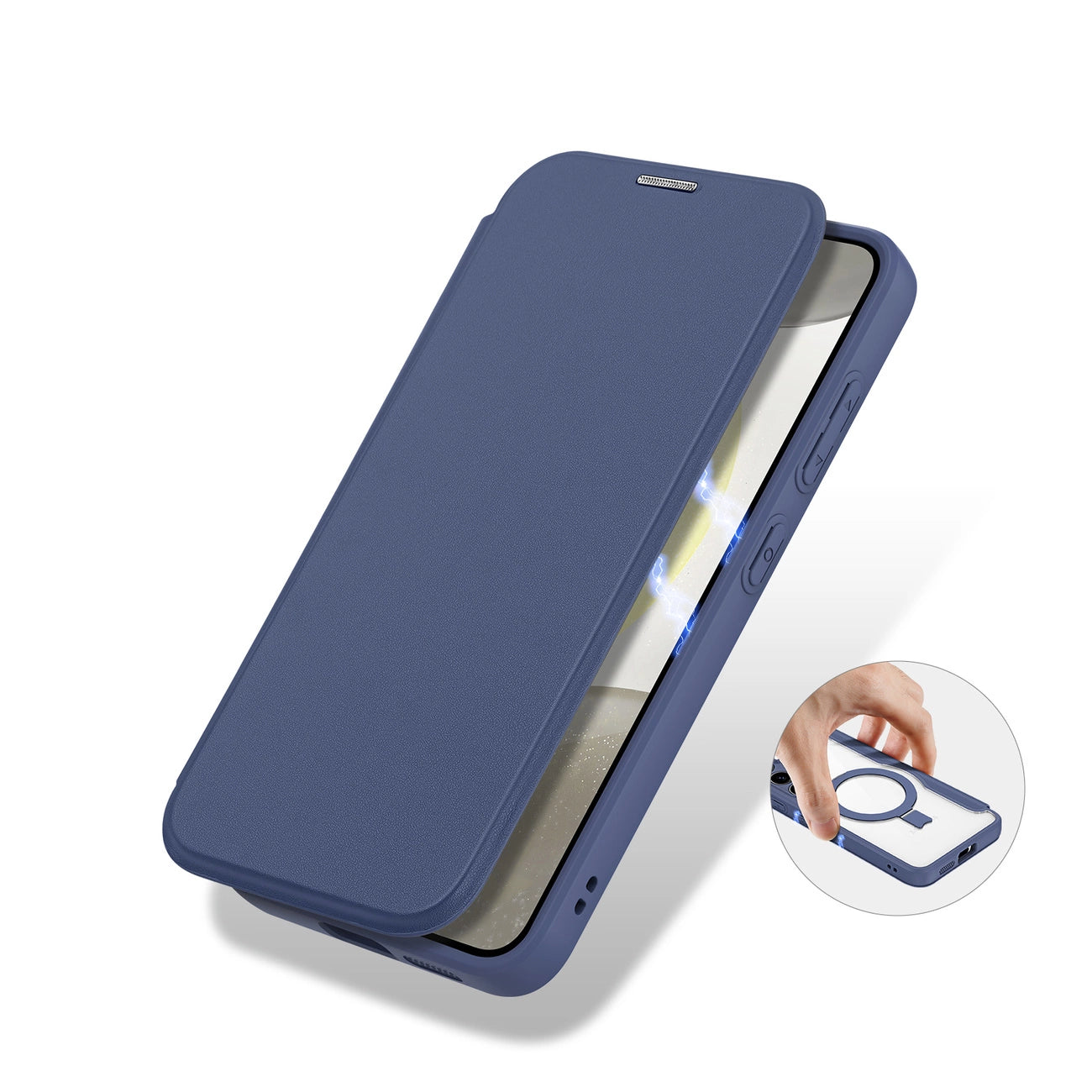 Dux Ducis Skin X Pro case with magnetic ring / stand for Samsung S24 - blue_11