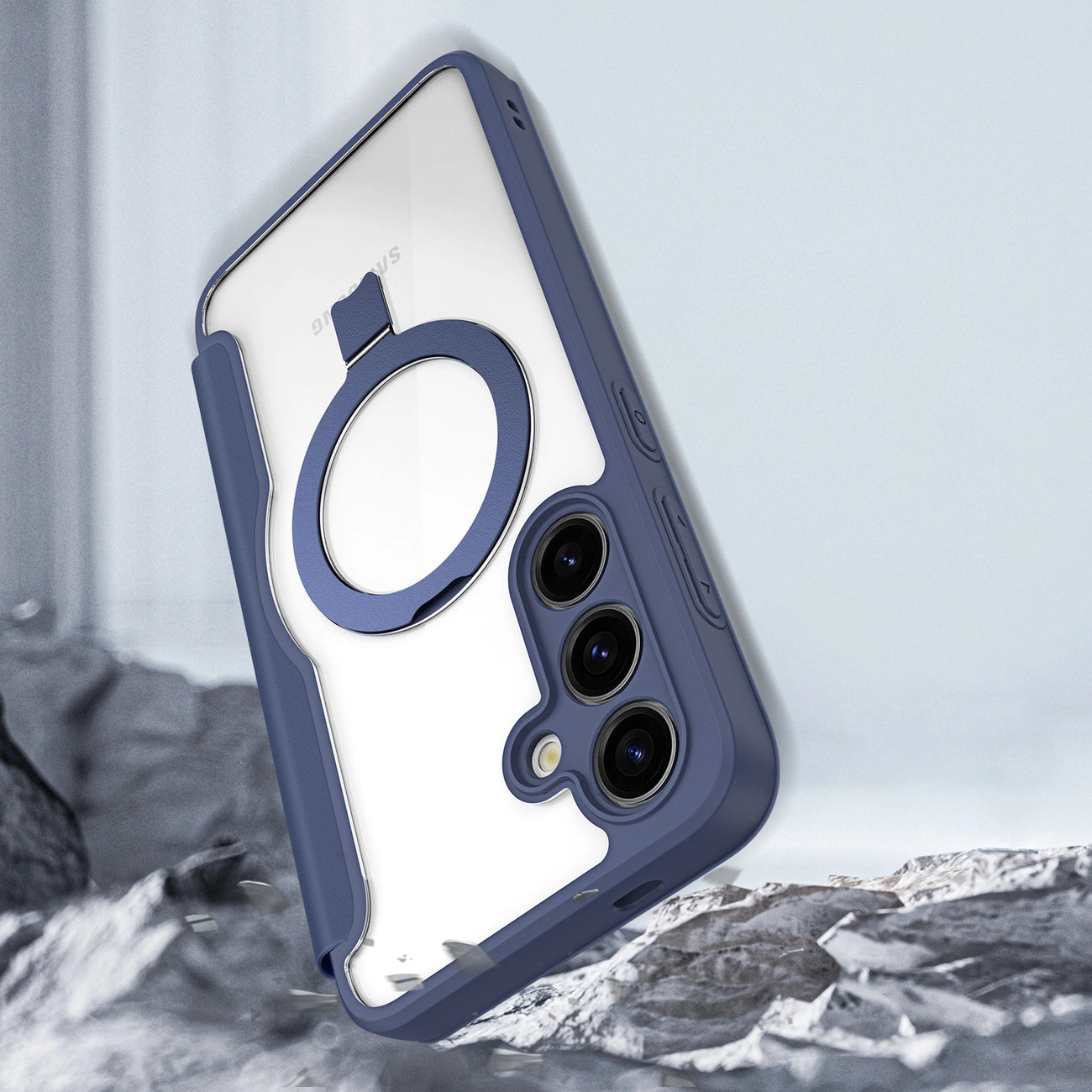 Dux Ducis Skin X Pro case with magnetic ring / stand for Samsung S24 - blue_15