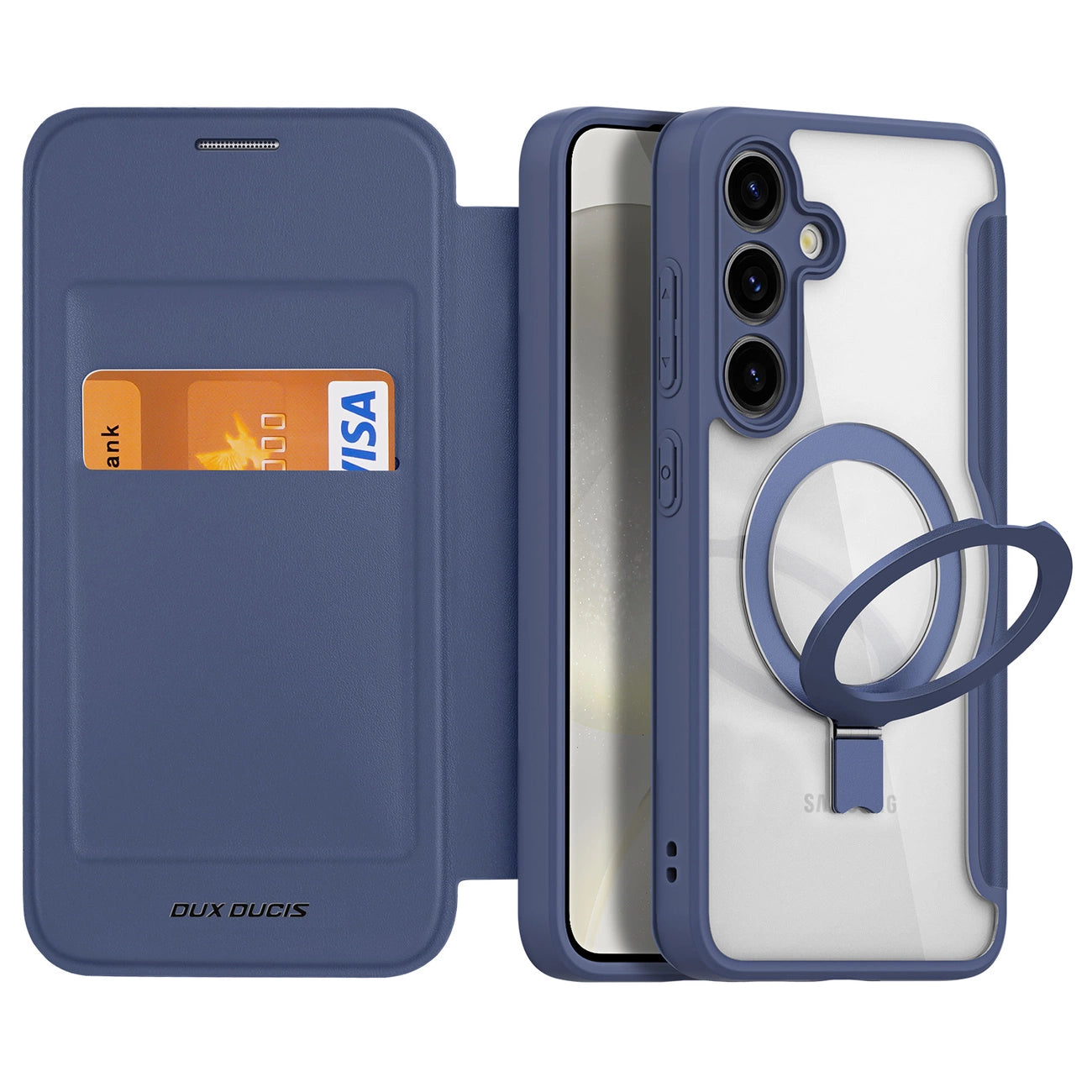 Dux Ducis Skin X Pro case with magnetic ring / stand for Samsung S24 - blue_2