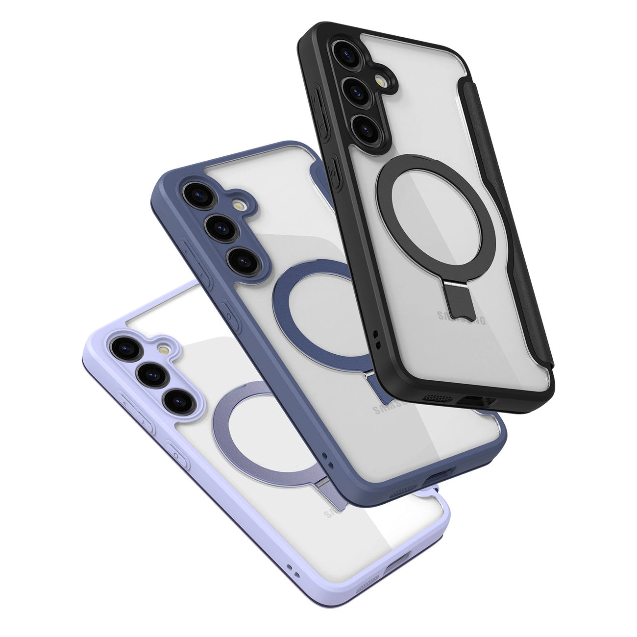 Dux Ducis Skin X Pro case with magnetic ring / stand for Samsung S24 - blue_5