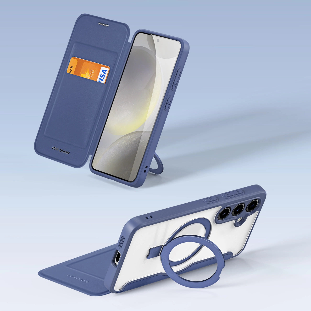 Dux Ducis Skin X Pro case with magnetic ring / stand for Samsung S24 - blue_9