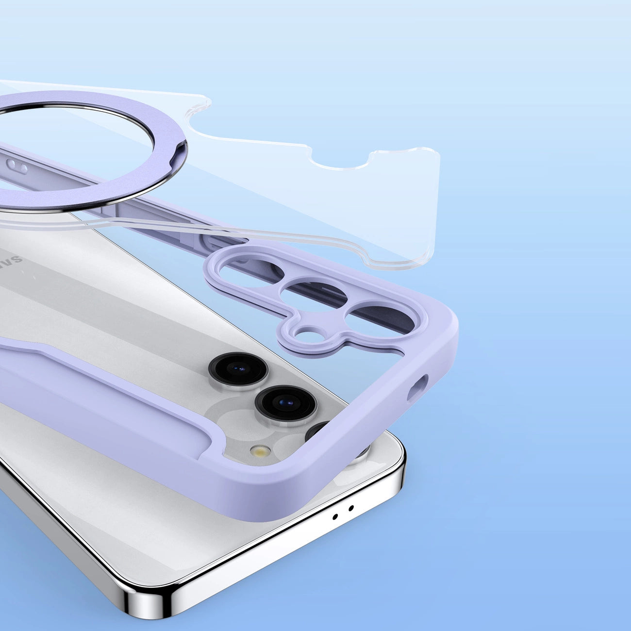 Dux Ducis Skin X Pro case with magnetic ring / stand for Samsung S24 - purple_13