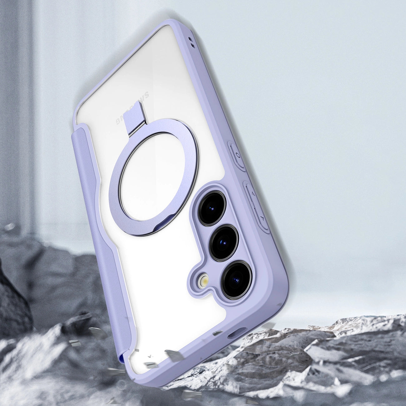 Dux Ducis Skin X Pro case with magnetic ring / stand for Samsung S24 - purple_14