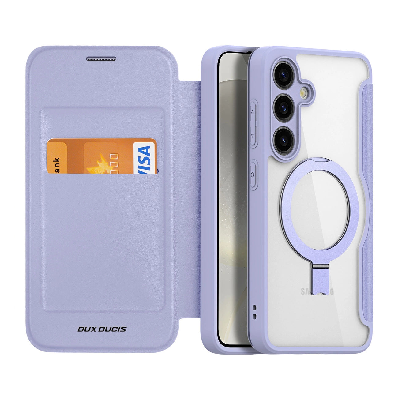 Dux Ducis Skin X Pro case with magnetic ring / stand for Samsung S24 - purple_3