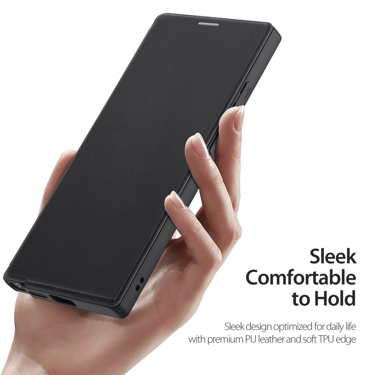 Dux Ducis Skin X Pro case with flap and magnetic ring for Samsung S24 Ultra - black_9