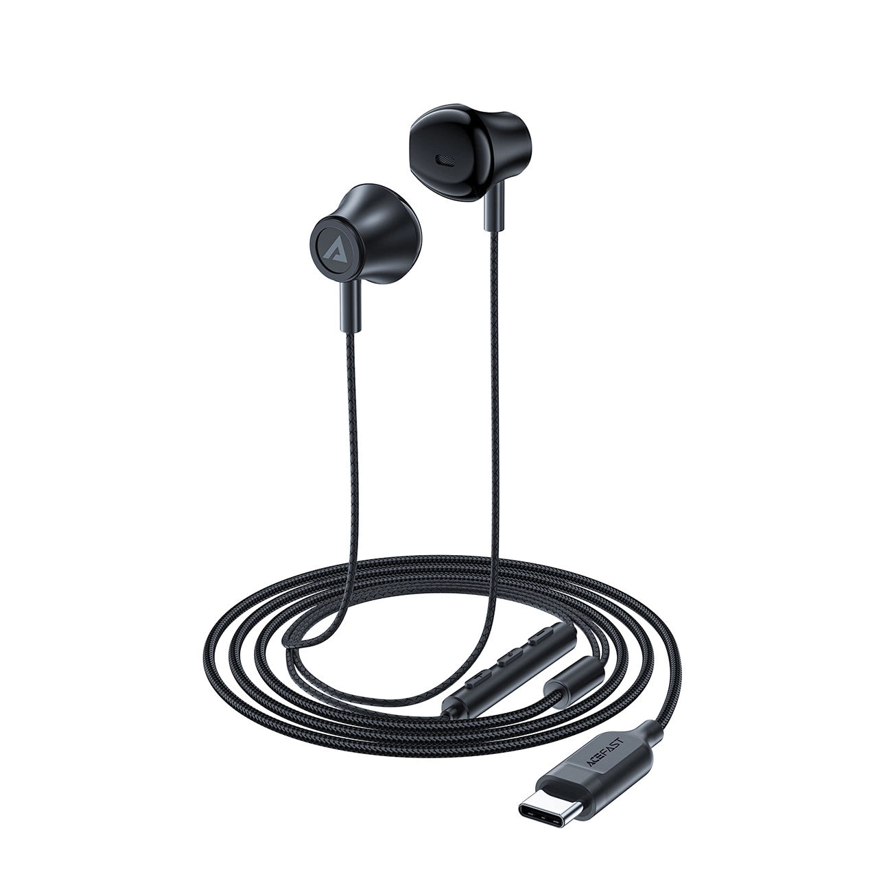 Acefast L2 in-ear headphones with USB-C connector, microphone and remote control 1.2 m - black_3
