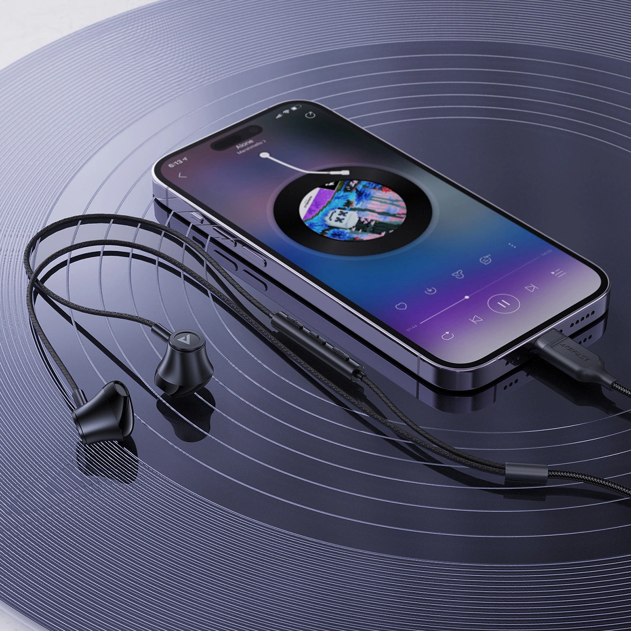 Acefast L2 in-ear headphones with USB-C connector, microphone and remote control 1.2 m - black_5