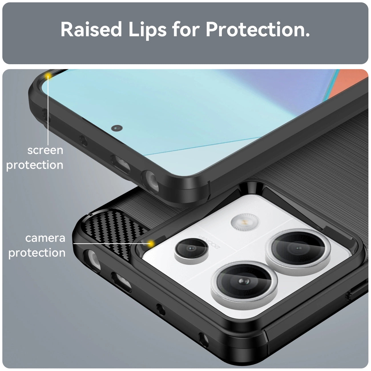 Carbon Case for Xiaomi Redmi Note 13 Pro - black_5
