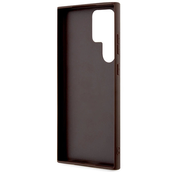 Guess 4G Big Metal Logo Case for Samsung Galaxy S24 Ultra - Brown_6