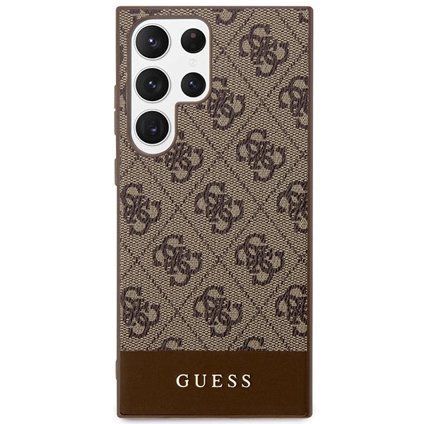 Guess 4G Stripe Collection case for Samsung Galaxy S24 Ultra - brown_2
